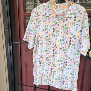 Tommy Bahama White Tropical Cocktail Print Button-Down Shirt